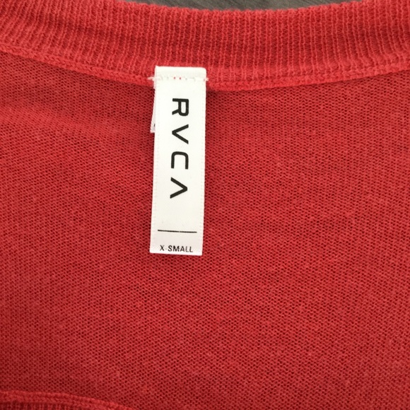 long Red RVCA cardigan size xs - Picture 6 of 8